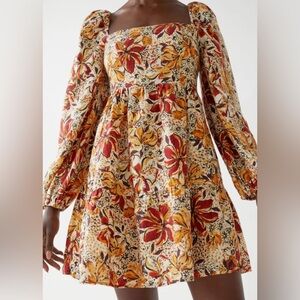 NYT & Other Stories Linen Printed Long Sleeve Dress (US 8)